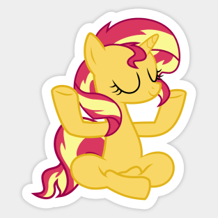 Sunset Shimmer Lotus Position Meditation Sticker